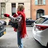 2025 Latest Women's Fall Winter Long Scarf Wool Red Green Christmas Scarf Style Warm Soft Chunky Wrap Shawl Scarves 1