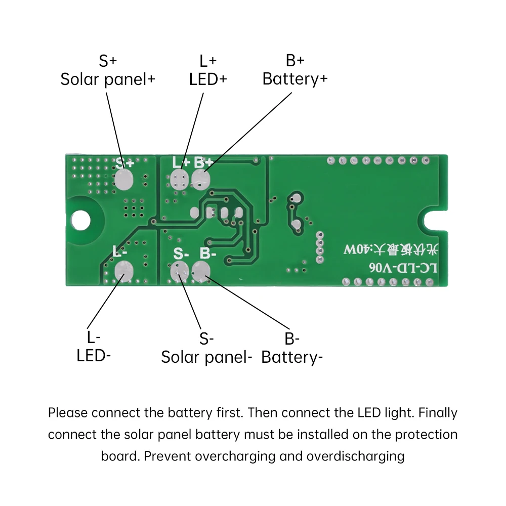 High Power 3.2V-3.7V Remote Control Radar Human Body Sensor Solar Light Circuit Board for 40W Solar Street Lamp Driver