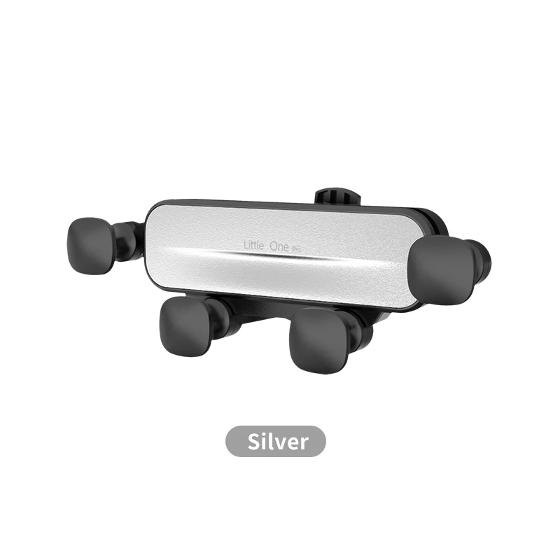 Car mobile phone bracket air outlet gravity support fixed frame navigation car buckle suitable for 4.7-6.7 inch mobile phones phone charging stand Holders & Stands