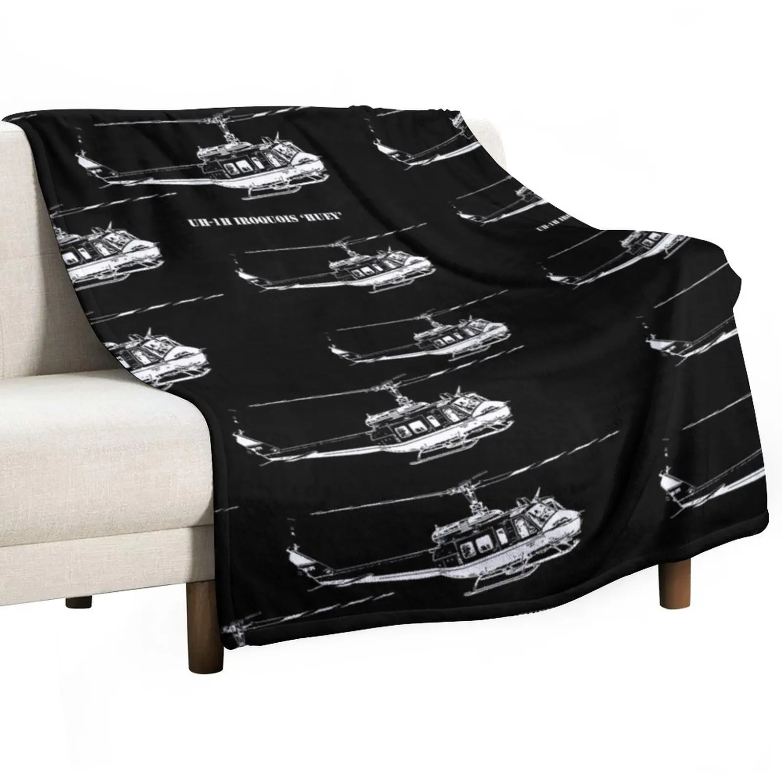 

UH-1H Huey Helicopter Throw Blanket anime Sofa Quilt Flannel Blanket