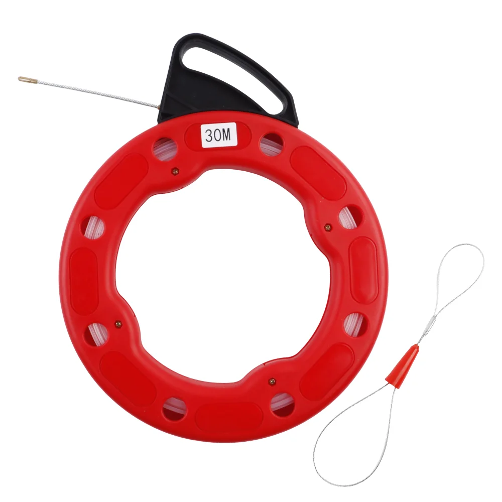 Professioneller Kabeleinzieher aus 30 m Nylon, Kabeleinzieh Rolle, Durchmesser 3 mm, Kabeleinziehwerkzeug, tragbares Kabeleinziehwerkzeug für Leitungsrohre und Kabelkanäle – Detail 7