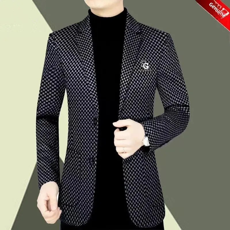 New Autumn/winter Men's Casual Suit Jackets Slims Your Smooths Your Silhouette Western-style Clothes For Father Spring Autumn