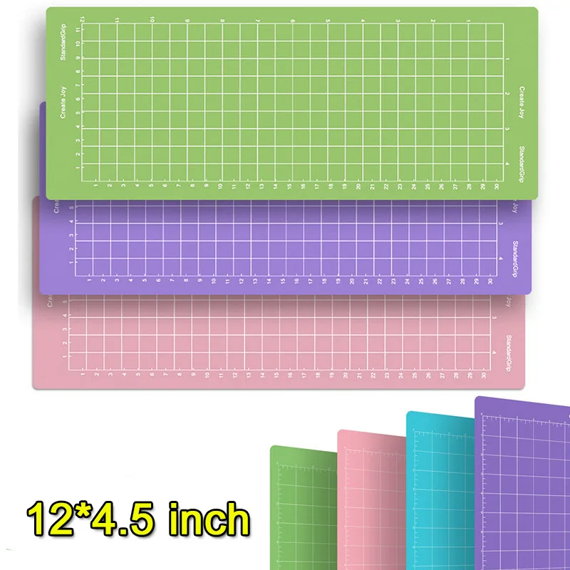 1/3 Pack 12x4.5inch Engraving Machine Base Plate Cutting Mat for Joy cameo 4 with Adhesive Pvc Cutting Mats 3pcs mixed color engraving machine base plate cutting mat with adhesive pvc cutting mats plotter pad vinyl grid cutting pad