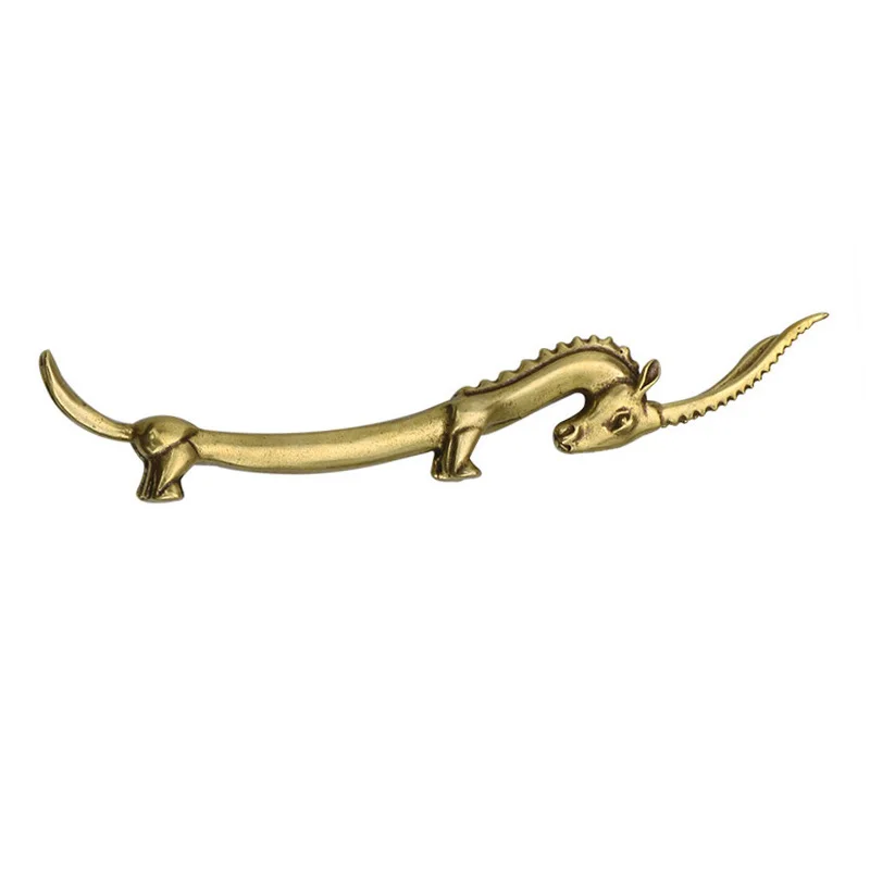 

Латунная Антилопа для животных, вилка для чайника, миниатюрные фигурки, настольные украшения, аксессуары для чайной церемонии