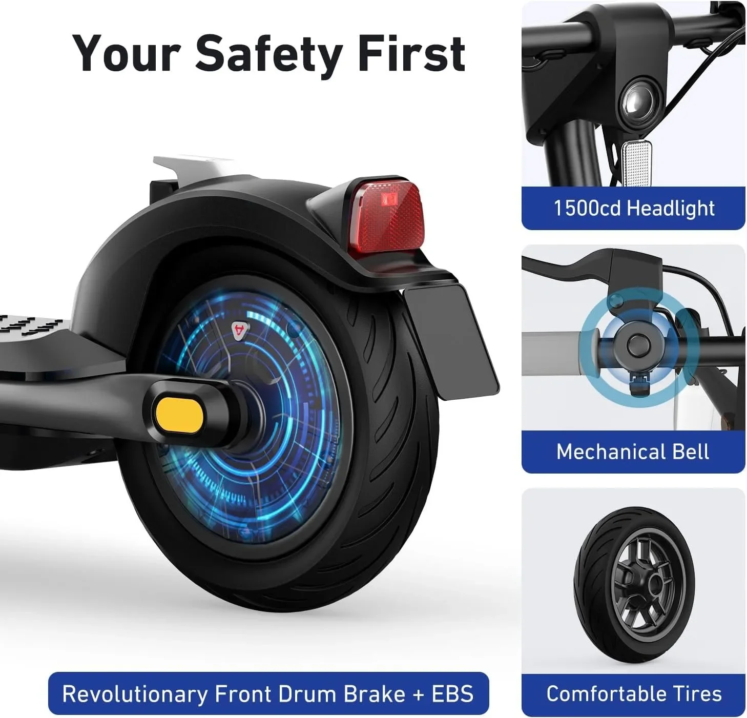 Scooter for Adults，Scooter for Commute 450W-1000W Max Power 15-41 Miles Long Range,Portable & Folding