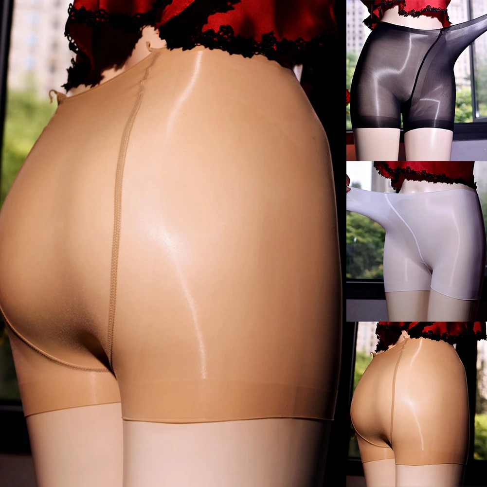 Women Underwear 1pc 40-100kg Free Size High Strech Lingerie Nylon Oil Shiny Sheer Comfy Fashion Women high waist underwear
