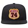 Baseball Caps Men's and Women's Flat Brim Hats Street Embroidered Figure 74 Hip Hop Hat Shade 4