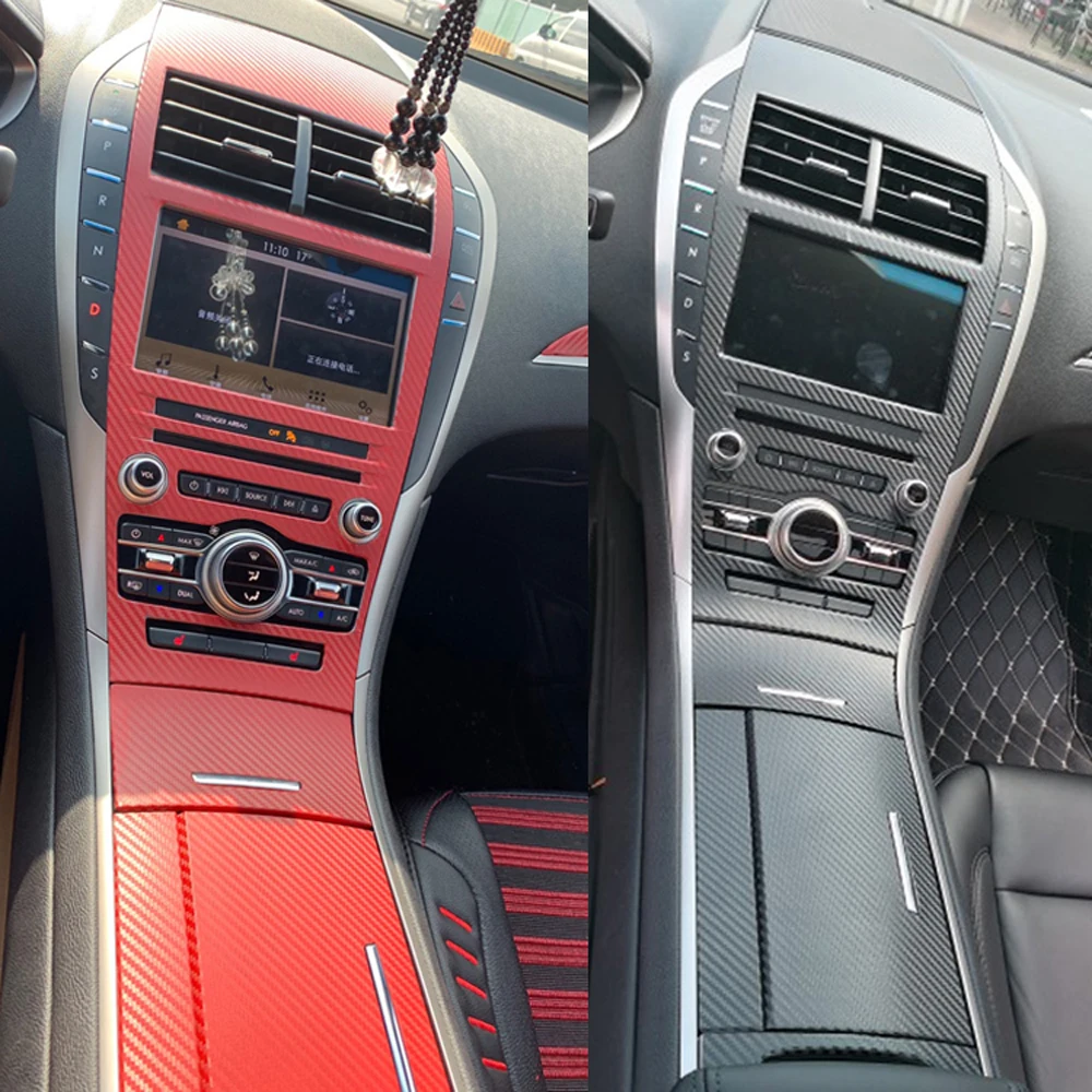 

For lincoln mkz 2017-2019 Interior Central Control Panel Door Handle 3D/5DCarbon Fiber Stickers Decals Car styling Accessorie