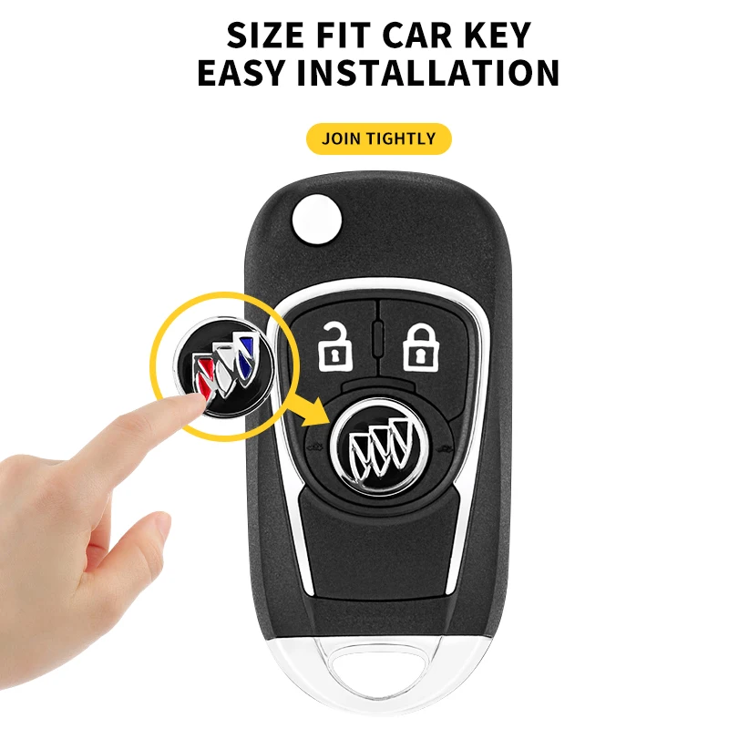 13mm/14mm/17mm 알루미늄 엠블럼 심볼 로고 스티커 자동차 키 리모컨 케이스 뷰익 라크로스 리갈 베라노 엑셀 GT XT 엔비전용