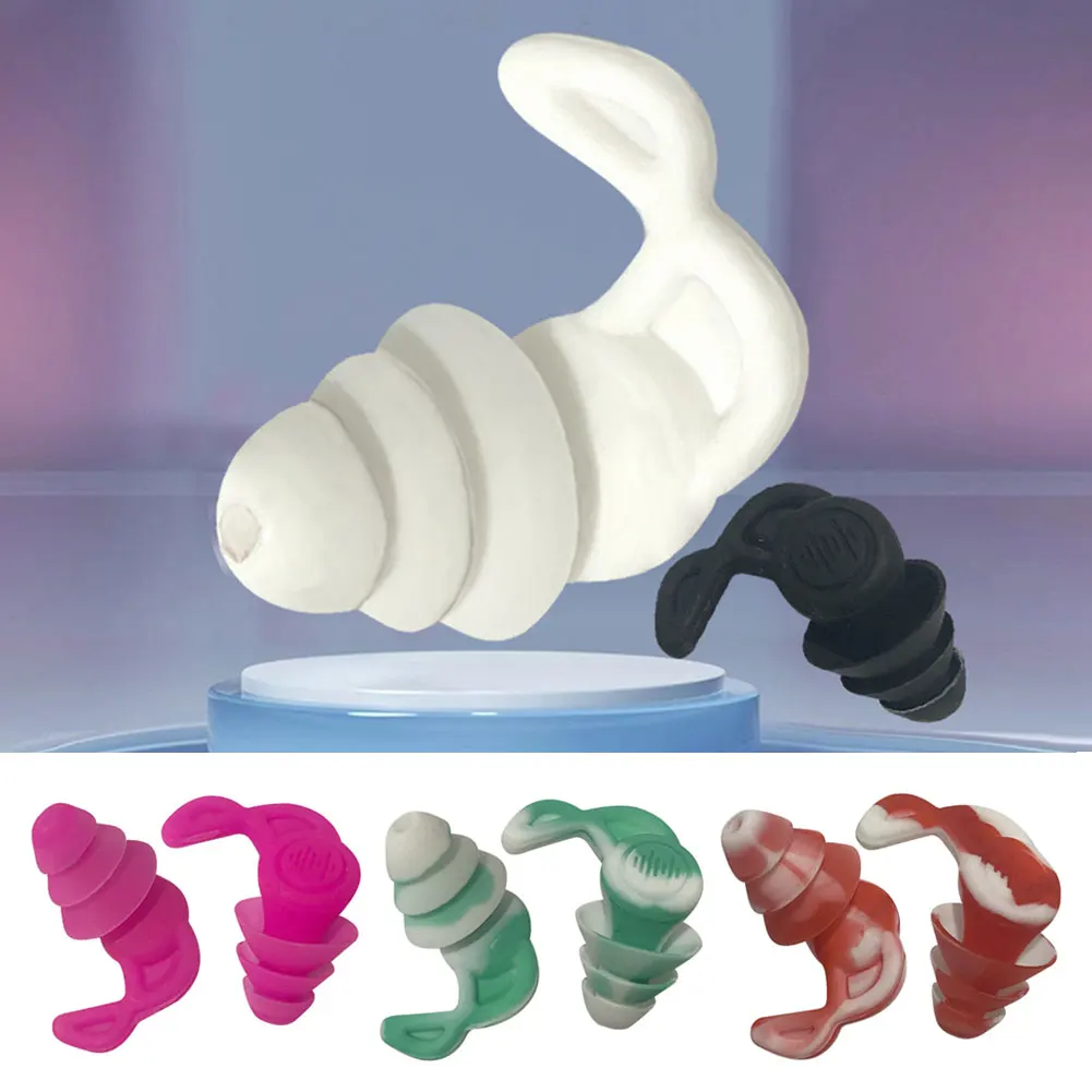 1 par macio silicone tampões de ouvido redução ruído Ear Plugs para