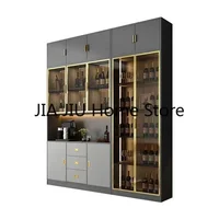 Wooden Display Wine Cabinets Kitchen Storage Living Room Wall Wine Cabinets Racks Liquor Mueble Licorera Bar Furniture QF50JG 6
