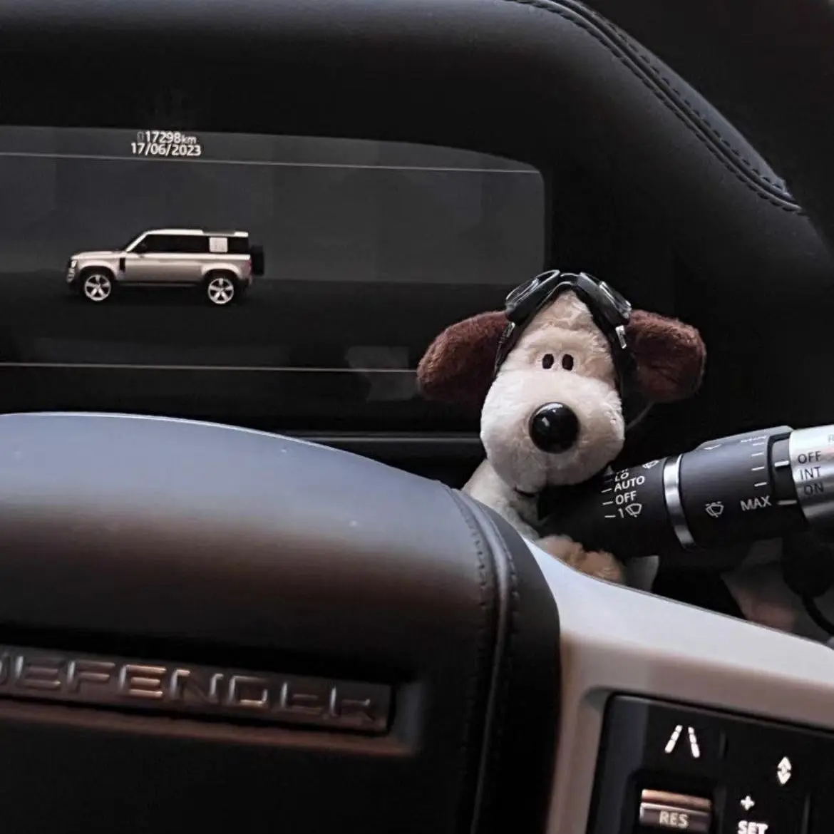 Cute Bowknot Dog Car Suspension Decoration Plush Doll Decoration Girl Creative Birthday Gift Car Accessory Women car interior accessories