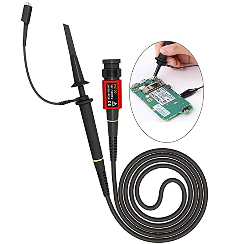 P4100 Oscilloscope Probe 100:1 2KV High Voltage 100Mhz Safety BNC Connector For Oscilloscope Adjustable Attenuation 4