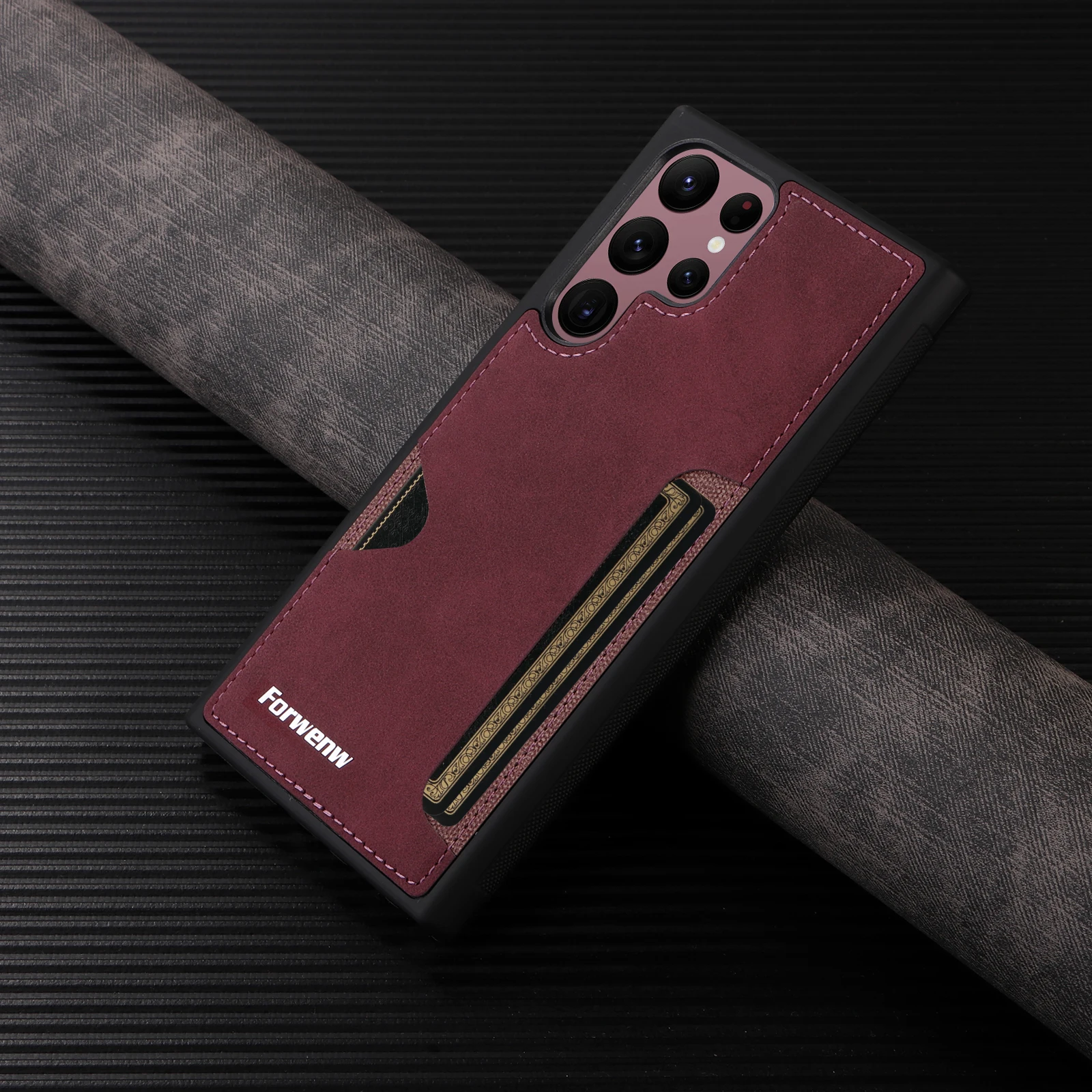 Luxury Retro Leather Phone Case with Cardholder Slot