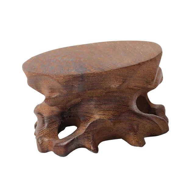 Natural Solid Wood Decorative Base Small Coffee Table Stand Vase