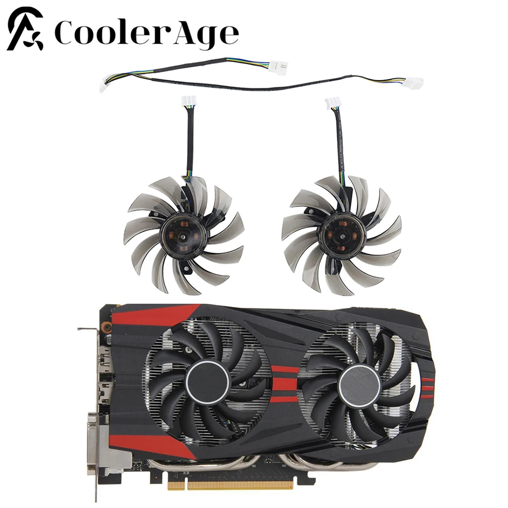 75 Millimetri Fd7010H12S 12V 0.25A Gtx1050Ti Gtx760 Gtx660 Gtx750Ti Ventola Della Scheda Video Per Asus Gtx 760 750Ti 660 1050 Ti R7 260X Gpu Fan