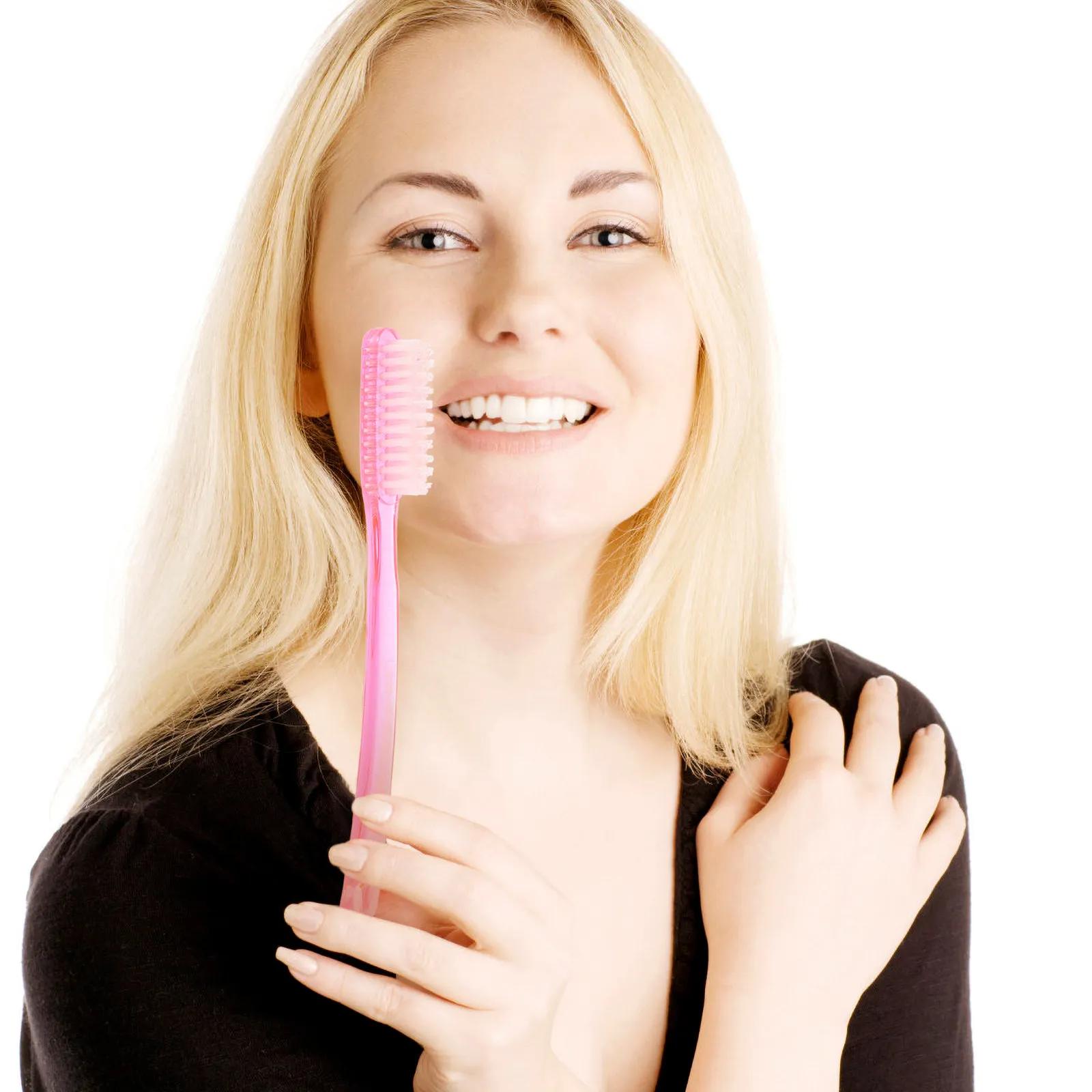 성인용 6개입 하드 브러시 칫솔, 매우 강한 칫솔모, 딥 클리닝, 플라그 제거, 위생적, 여행용