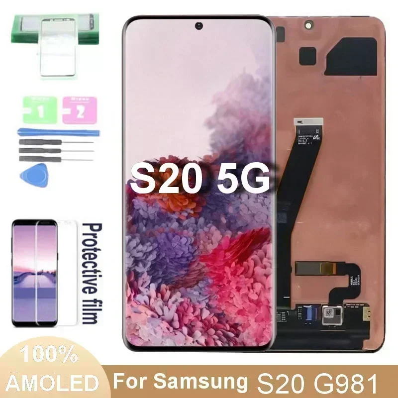 6.2" AMOLED Smart Phone Screen Replacement LCD For Samsung Galaxy S20 5G LCD G981F G981F/DS G981B/DS G980 Display Touch Screen Digitizer Replacement