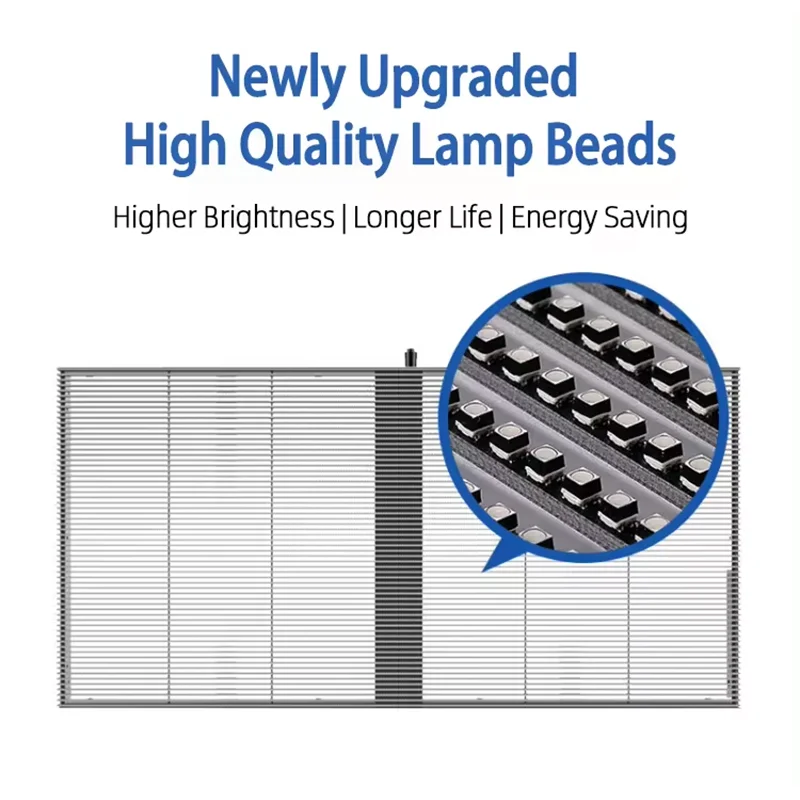 맞춤형 LED 풀 컬러 광고 디스플레이 P2.6-5.6, 384x89 픽셀, 1000x500mm, 3840hz, 실내 창 화면, SMD 2121 조명