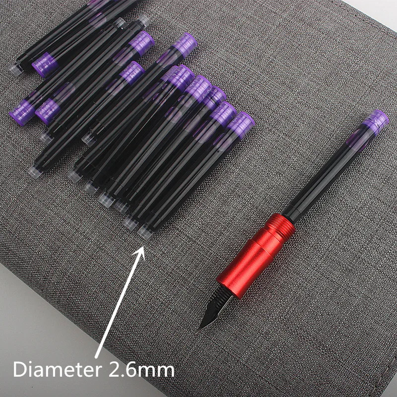 High Quality 10PC Fountain Pen Ink Refills 2.6mm 3.4mm Standards International Stationery Office Supplies Ink Pens