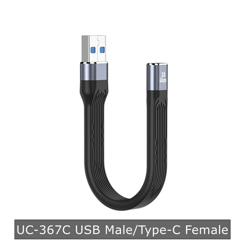 USB3.1 to Type C 10Gbps Gen2 OTG Date Cable Male to Female Data USB C charge Cord for PC TV Hard Disk Extension Short Cable 13cm