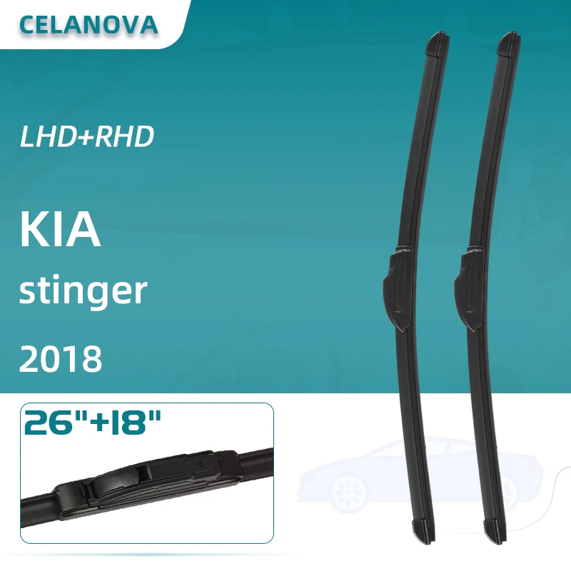 Car Windshield Wiper Blades For KIA stinger 2018 26"+18" Frameless