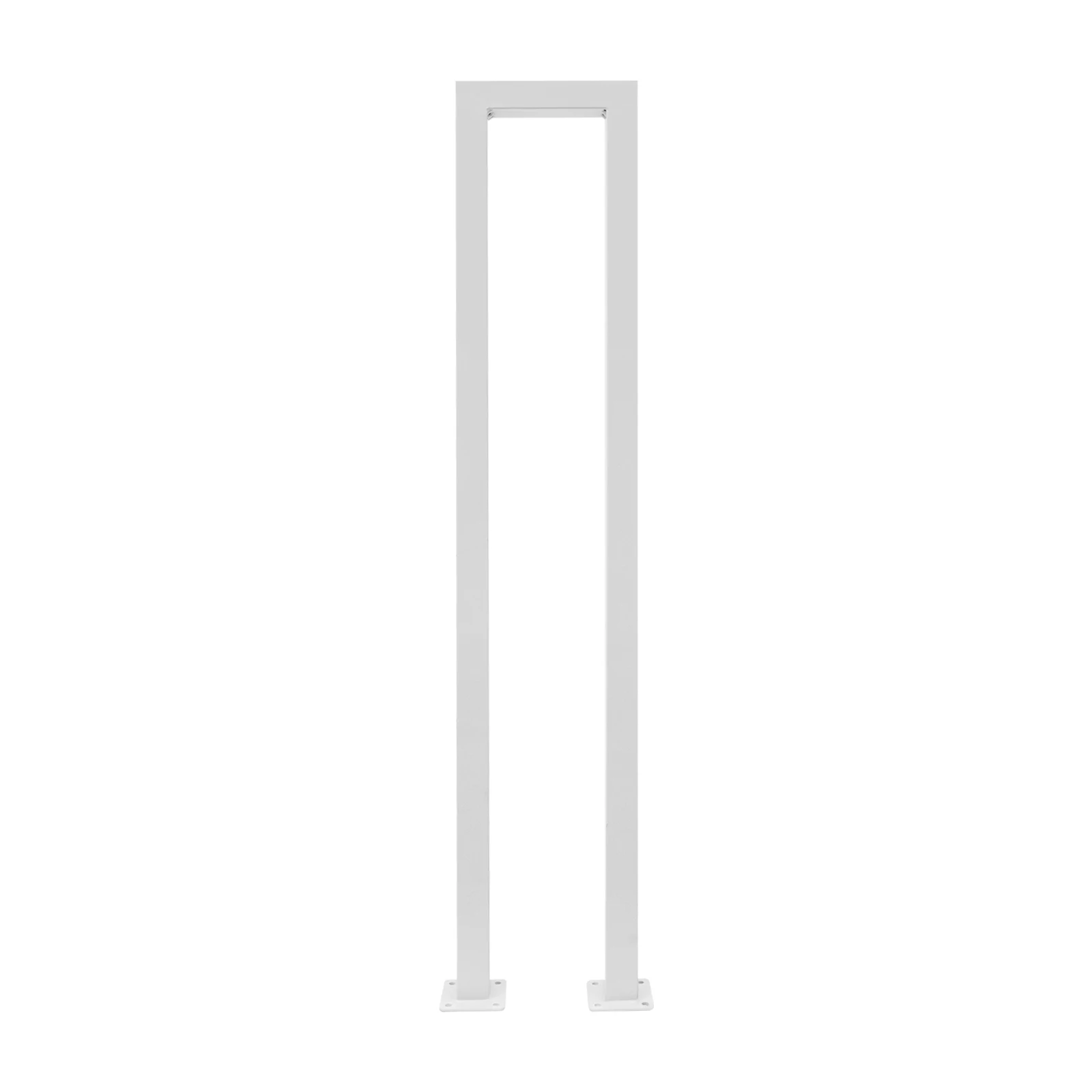 White U-shaped Handrail, Floor Standing Stair Rail for Safety, Supports Up to 66lbs, Easy to Install 4