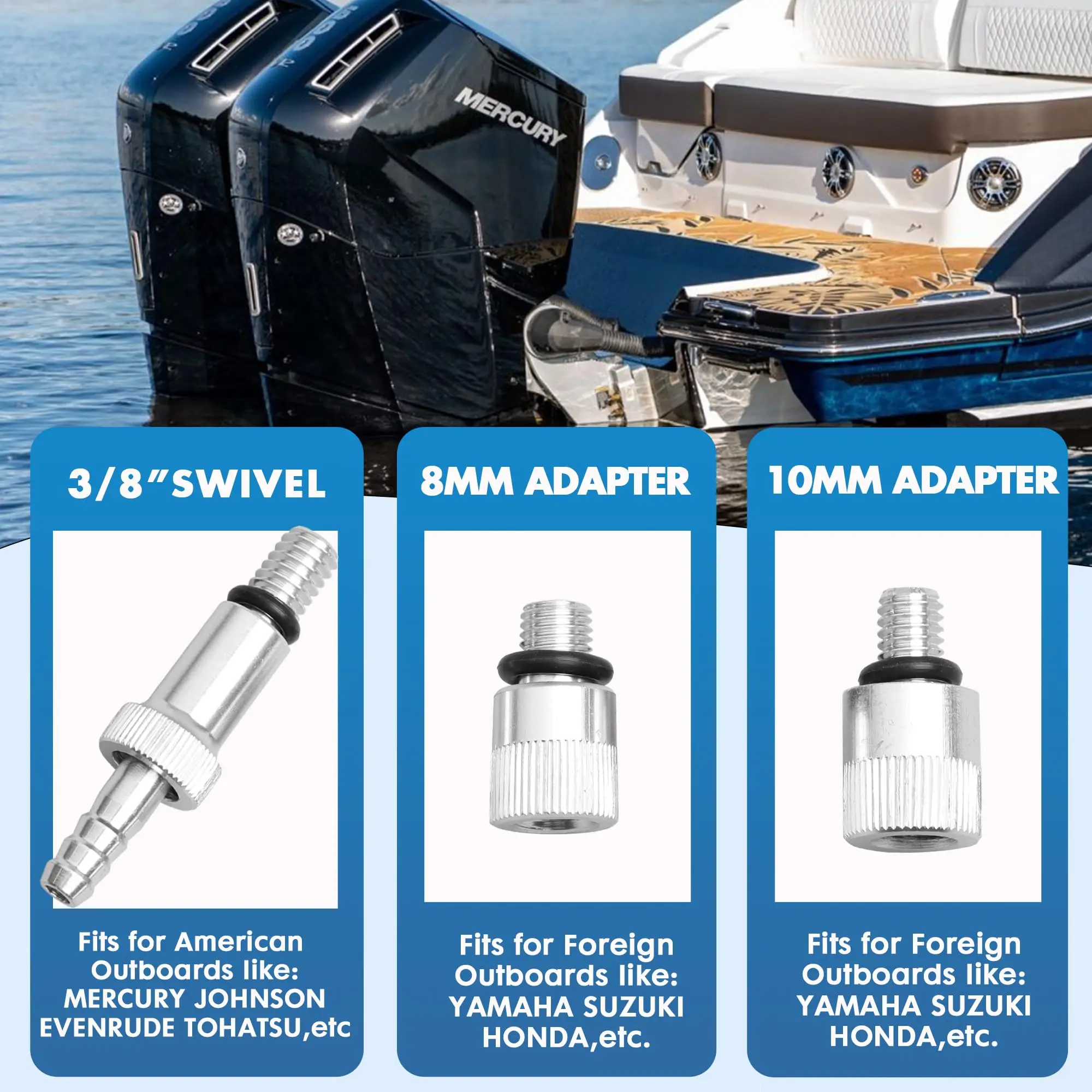 Gear Oil Pump Lower Unit for Standard Quart Bottles Includes 3/8 inch Metal Swivel 8mm/10mm Fit Most Marine Boat Outboard Motors