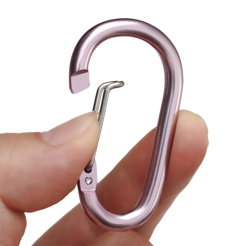 Mini Carabiner Keychain 1Pcs Alluminum Alloy D-ring Buckle Spring Snap Clip Hooks Keychain Carabiner Keys Camping Tools climbing carabiner