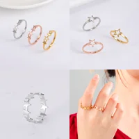 Kkjoy Simple Stainless Steel Silver Color Rings For Women Men Hollow Solid Star Finger Ring Gifts For Girls Jewelry Wholesale 1