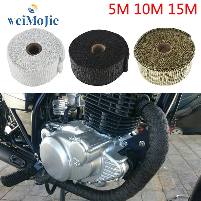 Fiberglass Thermal Exhaust Tape Thermal Wrap Exhaust Pipes 5m/10m
