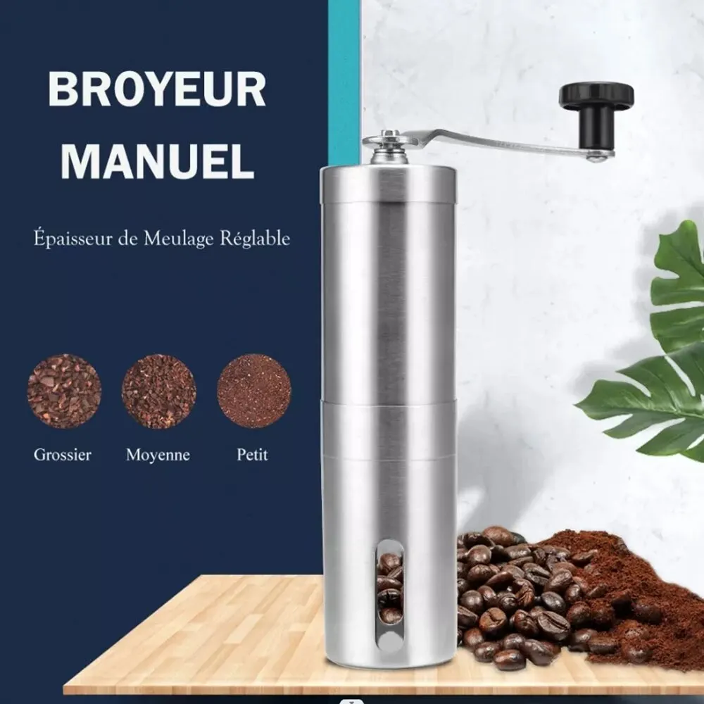 1pc Solid Wood Manual Coffee Bean Mill Hand-operated Small Grinder Crusher  hand