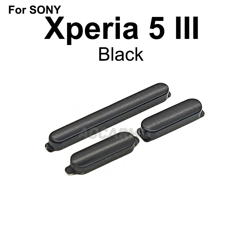 Aocarmo For Sony Xperia 5 III / X5iii XQ-BQ52 BQ72 SO-53B Side Button Volume Up And Down Shutter Key Repair Part