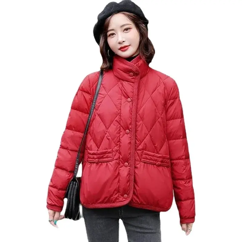 

5XL 2023 Autumn Winter New Jacket Women Light weight Parkas Down Cotton Outcoat Female Warm Casual Parka Coat Ladies Overcoat