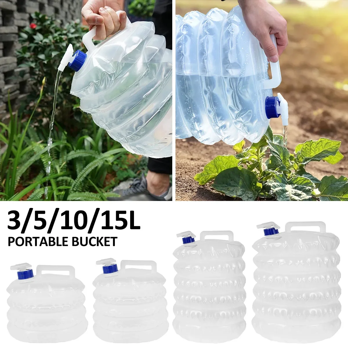 SAC D'HYDRATATION,3L--Sac à eau pliable Portable de grande capacité