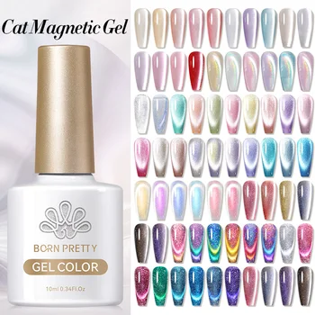 BORN PRETTY 10ml Cat Magnetic Gel Nail Polish Moonlight Glass Bead Water Light Crystal Soak Off UV Varnish For DIY Nail Art 1