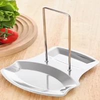 Support de couvercle de casserole en acier inoxydable, support de rangement de cuisine pour ustensiles et vaisselle, organisateur multifonctionnel pour usage domestique 4