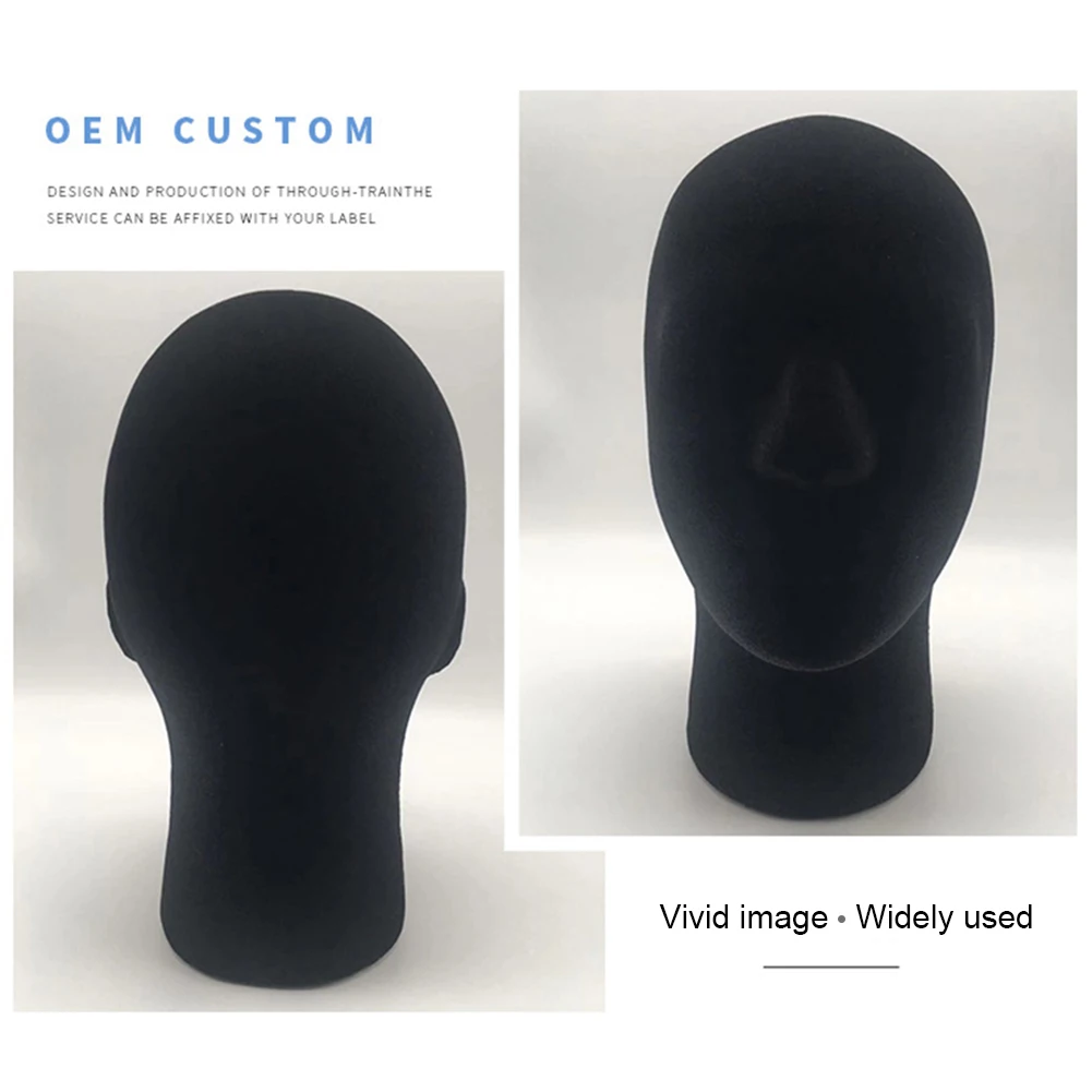 Practical Flocking Foam Head Model Wigs Hat Glasses Display Stand Holder Rack Male Female Mannequin Head Model Photograph Props