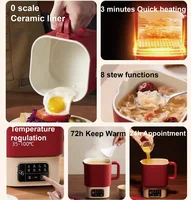Bouilloire Électrique Portable 1000ml, Marmite Électrique Pliante en Céramique, Multifonction, avec Fonction de Maintien au Chaud Automatique, 110V/220V 2