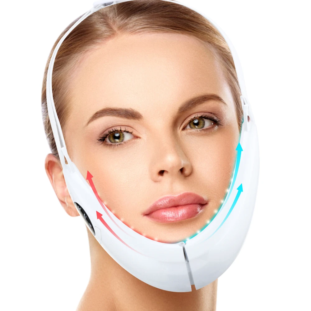 EMS Double Chin V Shape Lift Belt Facial Lifting Massager 5 Modes Face Slimming Vibration Face Lift Tighten Device Skin Care 3