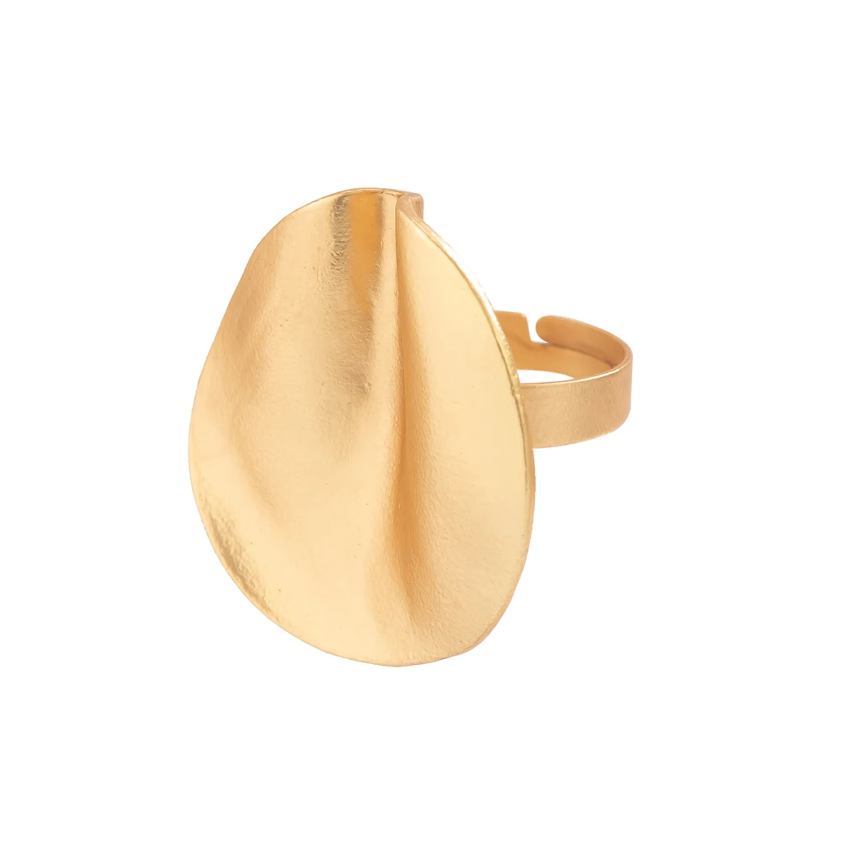 Ingemark 2Pcs Unique Irregular Geometric Open Rings Set for Women Punk Gold Color Adjustable Finger Ring Couple Wed Accessories