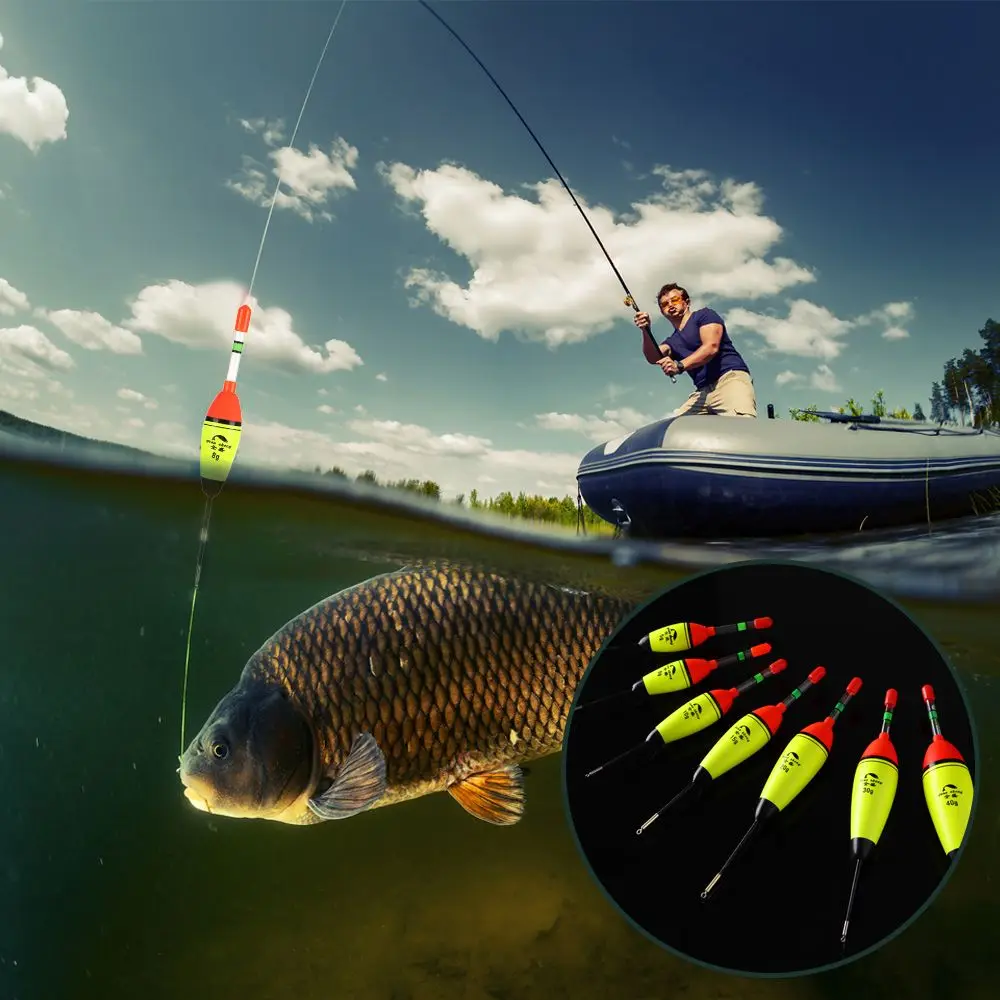 EVA Luminous Fishing Float 5g 8g 10g 15g 20g 30g 40g Long Vertical Night Lighting Fishing Floats Bobber