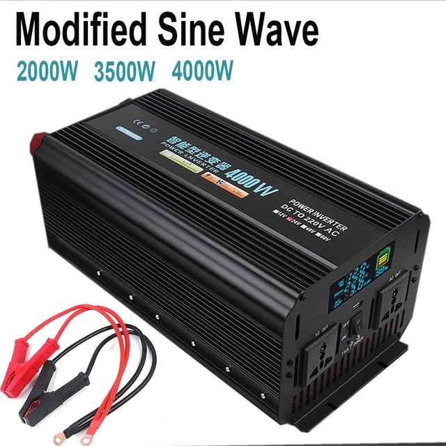 Power Inverter 12V to 220V 110V Modified Sine Wave Off Grid Converter  Universal for RV Cars Solar Panel System Outdoor Camping - AliExpress