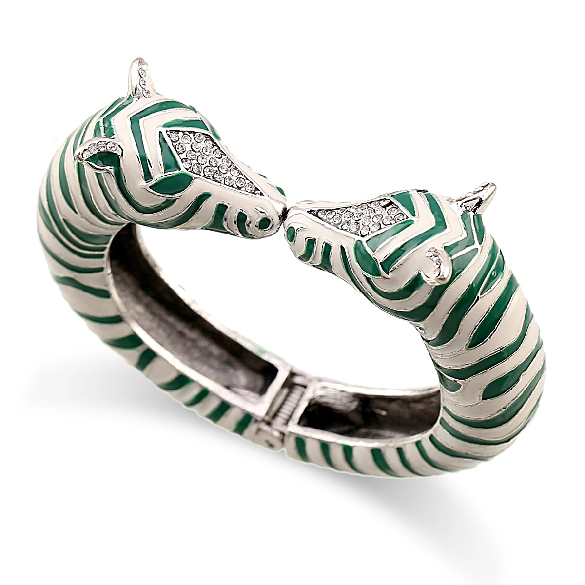 Newest Kaymen Jewelry Large Size Statement Bracelet Cuff Bangle Vintage Style Enamel Animal Zebra Bracelet Fashion Jewelry 6