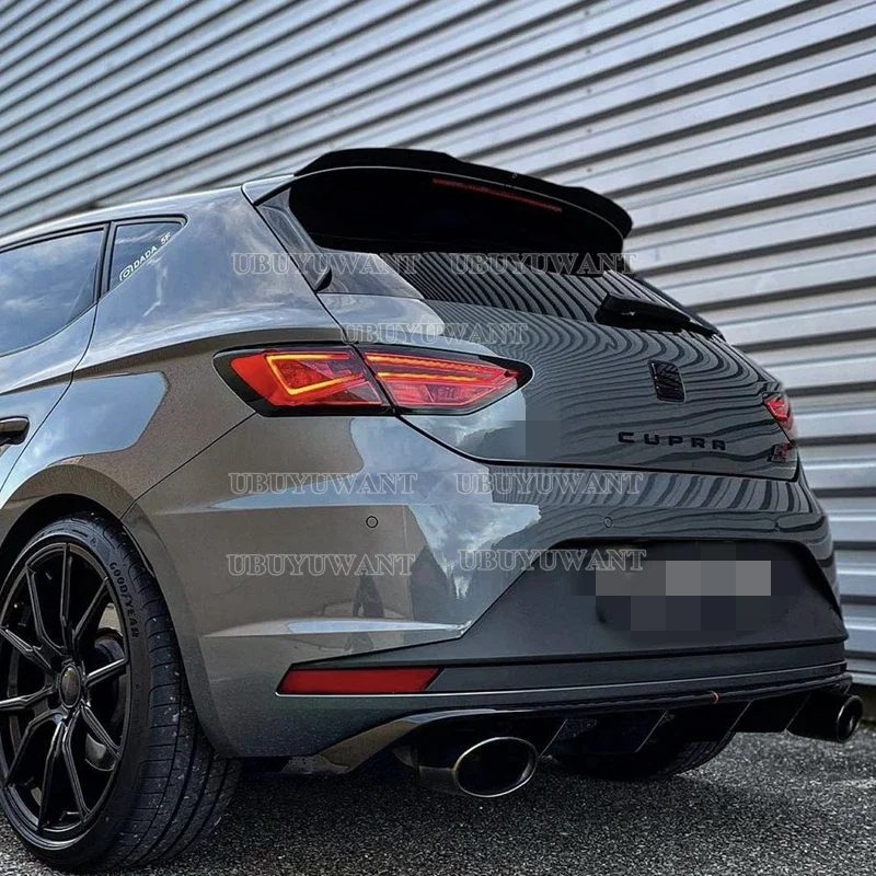 Спойлер на крышу для Aleron Seat Leon St Cupra Mk3, крыло для Seat Leon Cupra Mk3 13-21, углеродный цвет, задний верхний спойлер, удлинитель крыла (art.: 3920c623ee509) - 3920c623ee509