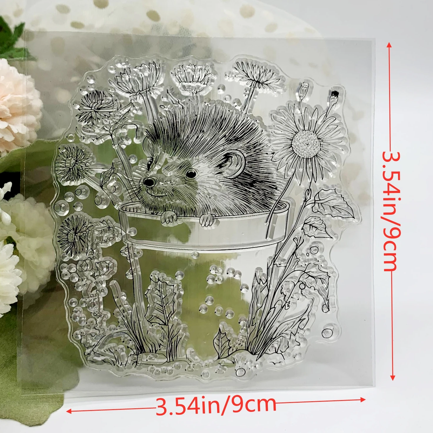 Custom Small Animal Hedgehog Transparent Silicone Rubber Stamp And Die Sheet Cling Scrapbooking DIY Cute Pattern Photo Album