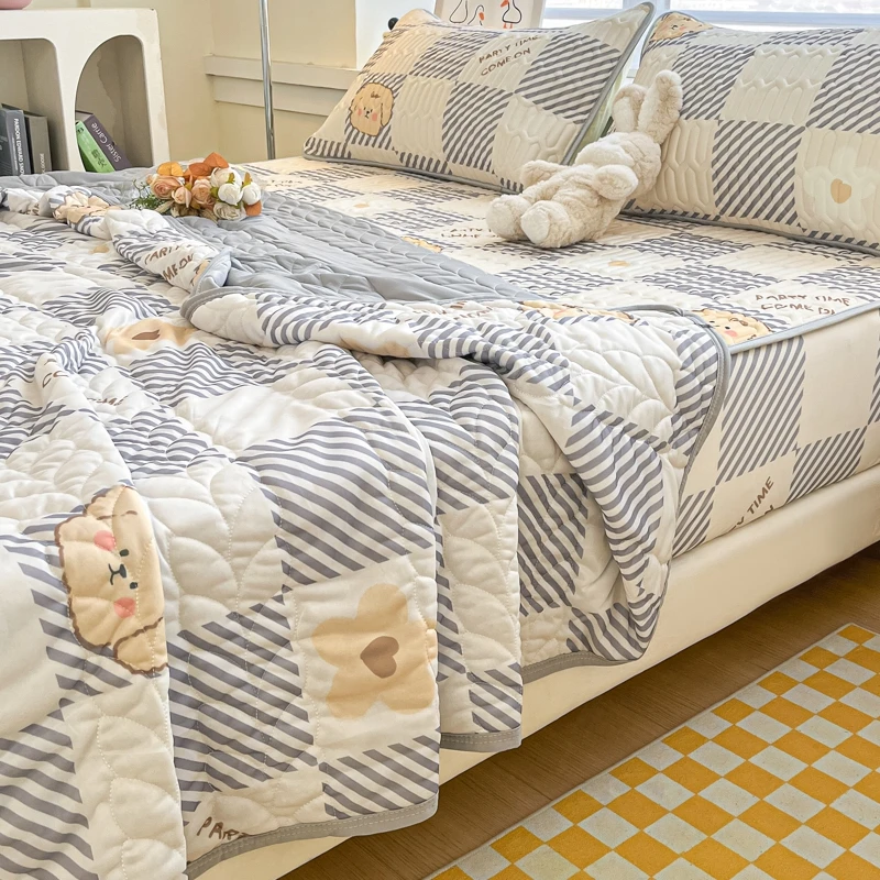 

MissDeer Summer Quilt Cooling Comforter Single/Queen Size Duvet Quilted Bedspread Skin-friendly Blanket 여름이불 (No Pillowcase)