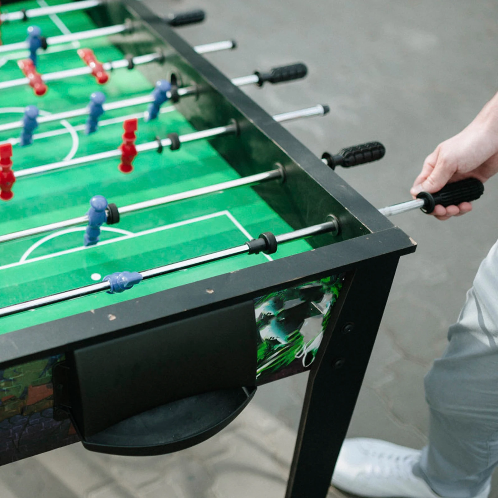 1 Pair PVC Foosball Handle Table Football Handles Parts Table Game Small Grips Plastic Game Machine Soccer Balls table football game tabletop soccer game