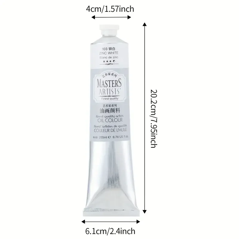 Marie's 200ml Oil Paint (6.75 oz) Jumbo Tubes 6