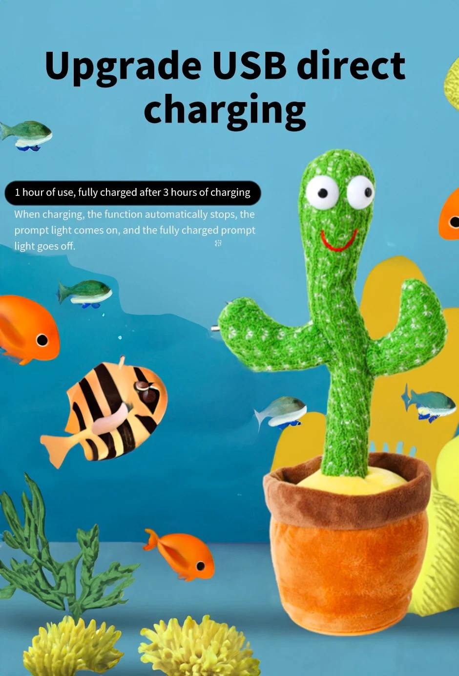 Dancing Cactus Toy for Kids Interactive Learning and Musical Fun